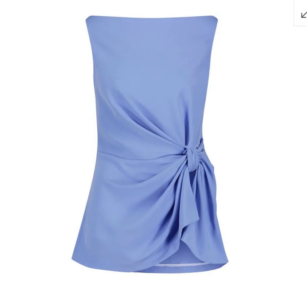Lela Rose Elegant Blue Women's Fluid Crepe Top With Ruching
$790